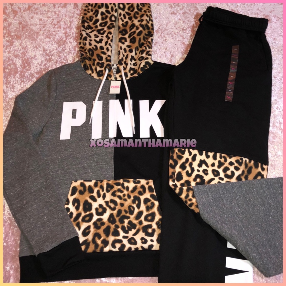 VS PINK Leopard Colorblock Set - Picture 8 of 14